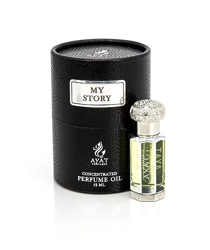 Ayat Perfume – Parfüm-Extrakt 12 ml | schöne Flasche verpackt in eleganter Schachtel | Attar Unisex ohne Alkohol | langanhaltendes Duftöl | Arabian Duft Made in Dubai – My Story von BUSINESS SQUARE BS