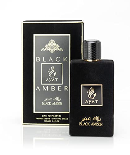 Ayat Perfumes – Eau de Parfum für Damen 100ml – orientalischer arabischer Duft – Dubai hergestellt und entworfen in den Vereinigten Arabischen Emiraten (Black Amber) von BUSINESS SQUARE BS