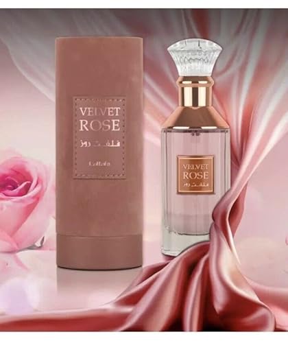 Eau de Parfum Velvet Rose, 100 ml, Attar Arabe de Dubai für Damen – Arabian Duft auf Oud-Rose und Moschus von BUSINESS SQUARE BS