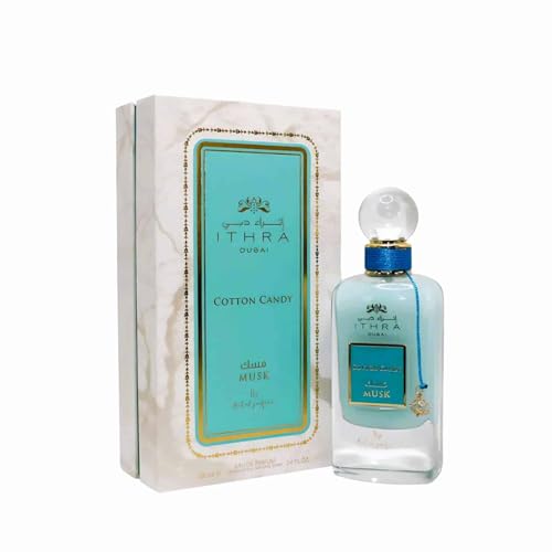 Ithra Eau de Parfum Musk 100 ml Dubai für Damen und Herren – ein sinnlicher orientalischer Duft, entworfen und hergestellt in den Emiraten (Musk Cotton Candy) von BUSINESS SQUARE BS