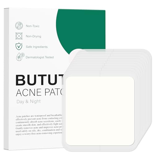 BUTBU 10 Stücks Pickel Patch Groß, 60 x 60mm Pimple Patches Micro Needle, Akne patches, Mighty-patch Invisible, Hydrokolloid Pflaster Für Gesicht, Kinn, Rücken oder Körper (Quadrat) von BUTBU