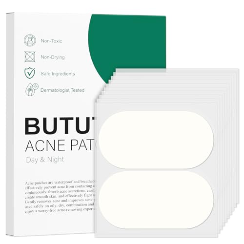 BUTBU 20 Stücks Pickel Patch Groß, 60 x 20mm Pimple Patches Micro Needle, Akne patches, Mighty-patch Invisible, Hydrokolloid Pflaster Für Gesicht, Kinn, Rücken oder Körper (Oval) von BUTBU