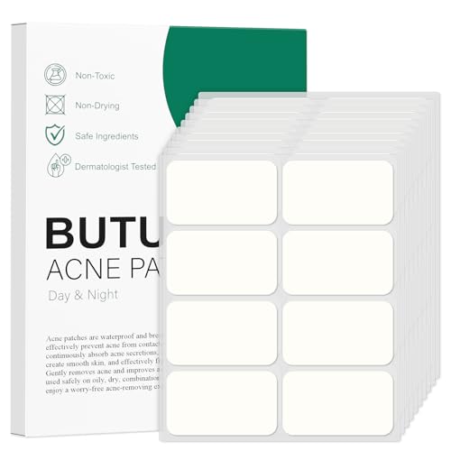 BUTBU 80 Stücks Pickel Patch Groß, 18 x 31mm Pimple Patches Micro Needle, Akne patches, Mighty-patch Invisible, Hydrokolloid Pflaster Für Gesicht, Kinn, Rücken oder Körper (Quadrat) von BUTBU