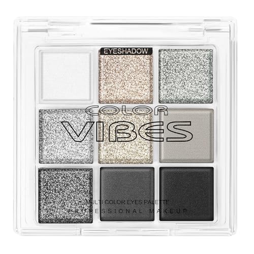 BUTBU Professional Makeup Lidschattenpalette, mit 9 Farben, Eyeshadow-Palette Matt und Schimmernde, Schmink-Palette für Smokey Eyes, Kühlen Farben Lidschatten Palette, für Urlaubs & Halloween von BUTBU
