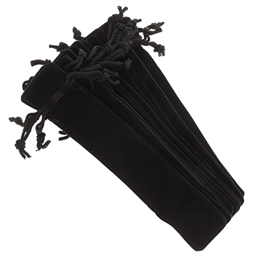 BUTIFULSIC 15st Mäppchen Schwarze Stifte Kratzfeste Stifttaschen Geschenktüten Groß Praktische Stifthüllen Tragbare Stifttaschen Bleistifte Masse Reisen Verdicken Schwarzer Stift Flanell von BUTIFULSIC