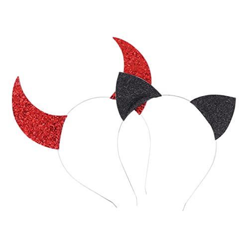 BUTIFULSIC 2 Stück Teiliges Haarreif mit Teufelshörnern und Katzenohren Wiederverwendbarer Kopfschmuck für Kostümparty Stabiles Material Originelles Design für Erwachsene BUTIFULSIC 2 Stück Teiliges Haarreif mit Teufelshörnern und Katzenohren Wiederverwendbarer Kopfschmuck für Kostümparty Stabiles Material Originelles Design für Erwachsene von BUTIFULSIC