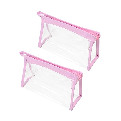 BUTIFULSIC 2St Dreieckiges transparentes Federmäppchen durchsichtige Kulturbeutel klare Make-up-Taschen Schreibwarentasche Bleistiftbehälter tragbar Aufbewahrungskiste Student PVC von BUTIFULSIC