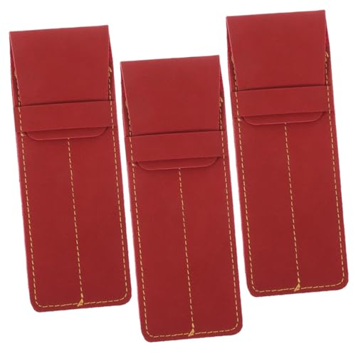 BUTIFULSIC 3st Etui Schutztaschen Für Stifte Stifthülle Aus Stiftschutztaschen Einzelstifttasche Aufbewahrungstaschen Für Bleistifte Stifttaschen Kleine Tasche Jahrgang Leder von BUTIFULSIC