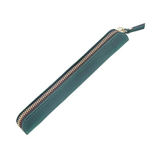 BUTIFULSIC Stiftverpackungs-Organizer Mini Federmäppchen Stifthalter Federmäppchen Echtem Leder Vintage Füllfederhalterhülle Federmäppchen Leder Mit Reißverschluss Tragbar Individuell Etui von BUTIFULSIC