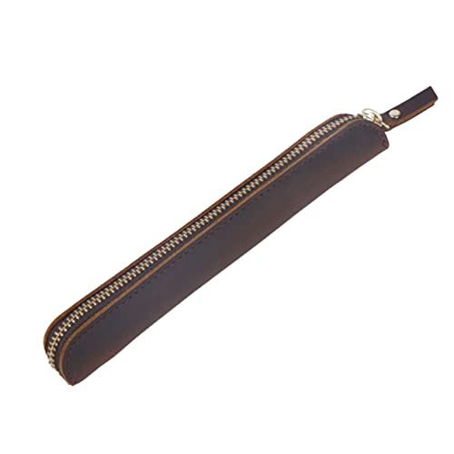 BUTIFULSIC Federmäppchen Stifthalter-Organizer Etui Füllfederhalter Stylus-Hülle Leder Geldbörse Vintage Geldbörse Reißverschluss Aufbewahrungskiste Makeup Tasche Fräulein von BUTIFULSIC