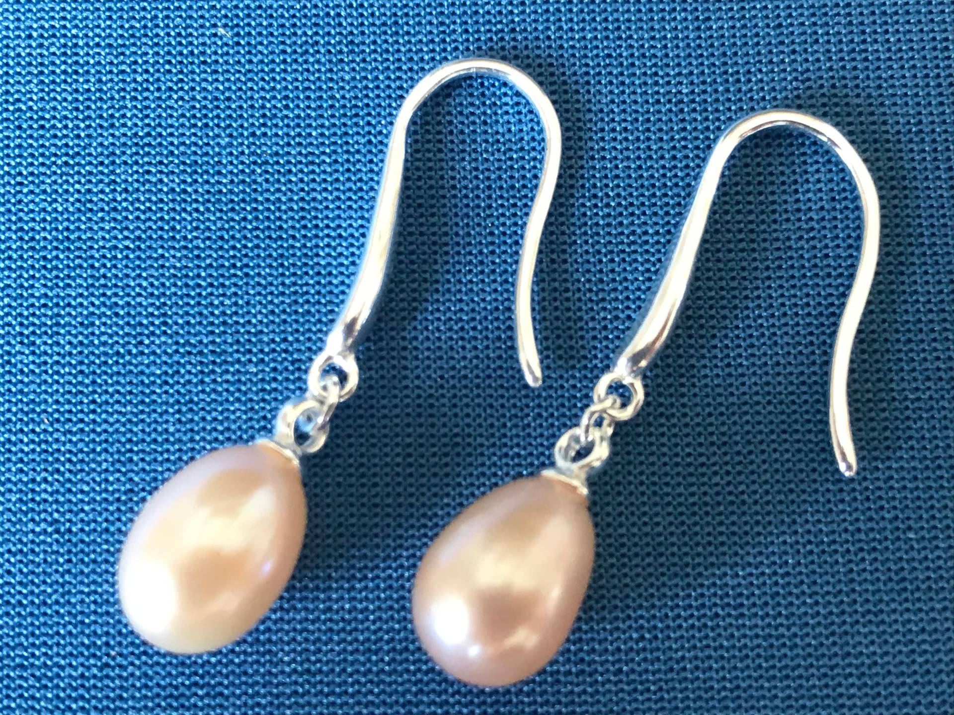 Perle Tropfen Ohrringe Auster Blush Sterling Silber Perle Tropfen Ohrringe Auster Blush Sterling Silber von BUTLERSSILVER