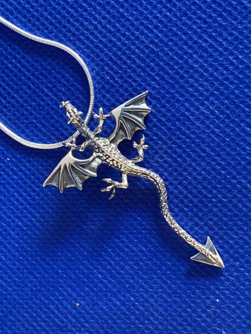 Sterling Silber Drachen Anhänger 3D Gothic Steampunk Sterling Silber Drachen Anhänger 3D Gothic Steampunk von BUTLERSSILVER