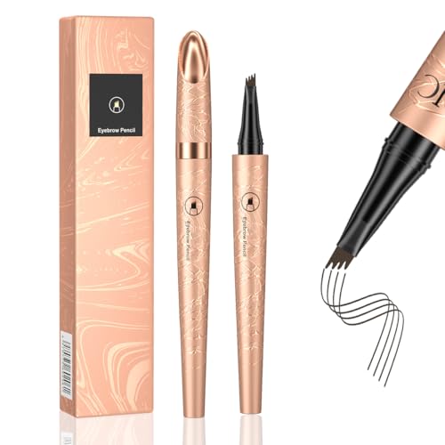 Augenbrauenstift,Microblading Augenbrauenstift,Wasserdichter und Schweißfester,Wischfest Eyebrow Pencil Kann Leicht Natürliche Augenbrauenform(Dunkelbraun) von BUTO