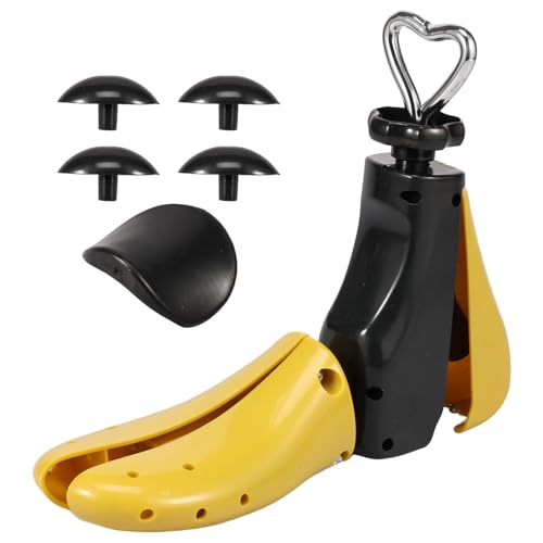 BUTORY Schuhstrecker Frauen oder Männer verstellbare Stiefelbahn General gebrauchter Schuh Expander Plastik Sneaker Schuhweiter mit Stahlwelle für linke und rechte Schuh(gelb,1) von BUTORY