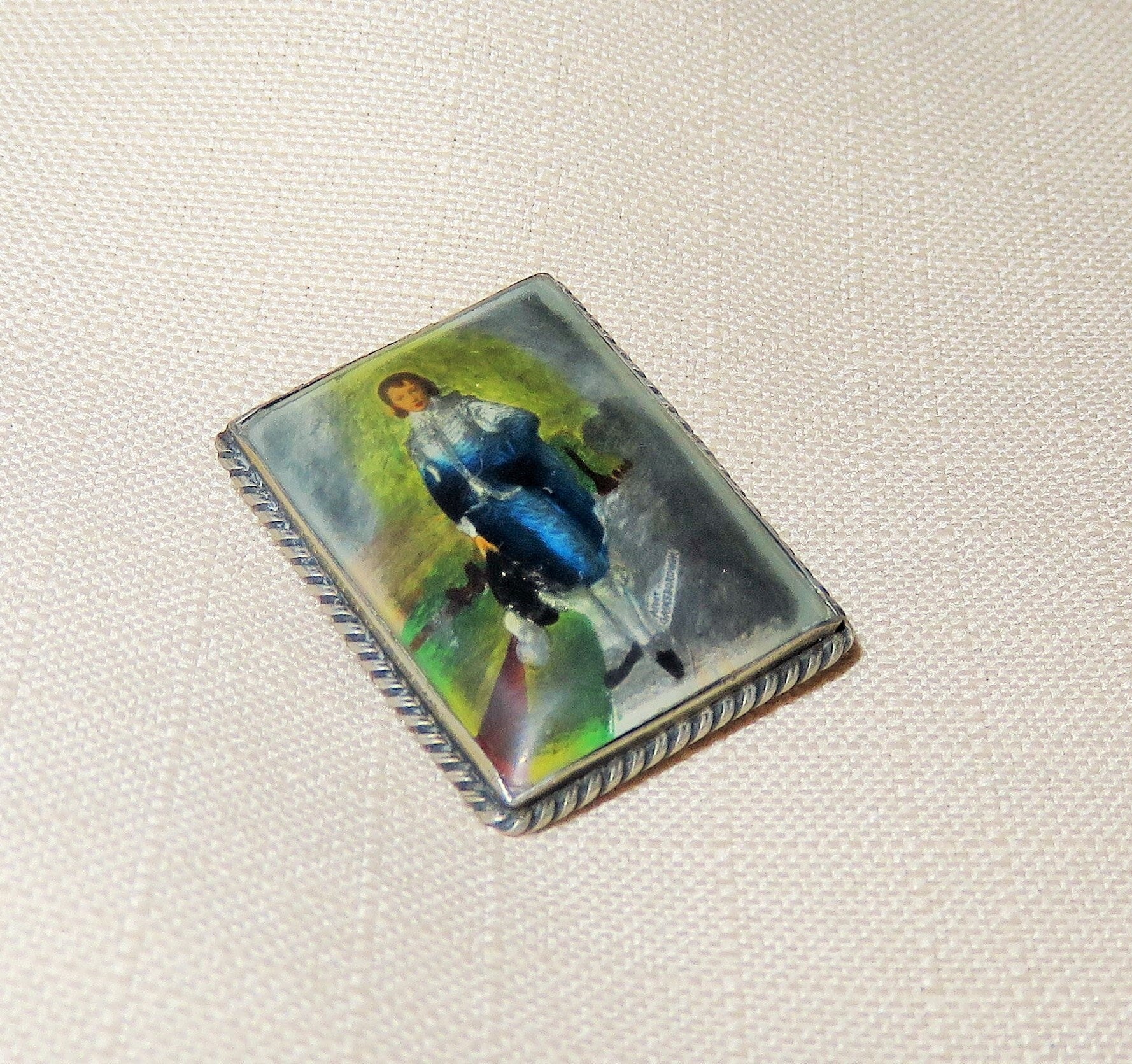 Antike England Sterling Silber Brosche - "Blue Boy" Künstler Thomas Gainsborough Pt 220213 L.n.b von BUTTERFLYWINGVINTAGE