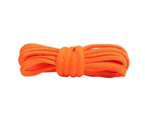 BUUV Sport-Schnürsenkel for Herren und Damen, Farbe, flach, halbrund, geeignet for alle Schuhe, runde Schnürsenkel, 23 Farben, 1 Paar (Color : Orange, Size : 100cm) von BUUV