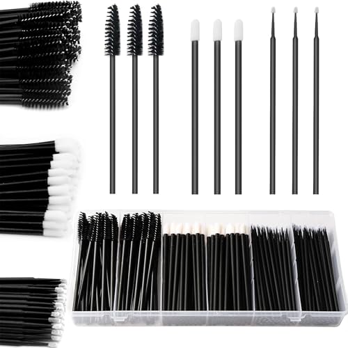 BUYBLIFE 300 Stück Einweg-Mascara-Stäbe, Lippenapplikator, Make-up-Pinsel-Sets, 100 Mikro-Pinsel + 100 Wimpernbürsten + 100 Lippenstiftstäbe mit Organizer-Box, Schwarz BUYBLIFE 300 Stück Einweg-Mascara-Stäbe, Lippenapplikator, Make-up-Pinsel-Sets, 100 Mikro-Pinsel + 100 Wimpernbürsten + 100 Lippenstiftstäbe mit Organizer-Box, Schwarz von BUYBLIFE