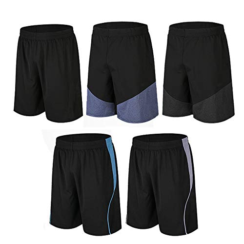 BUYJYA Herren Athletic Shorts 5er-Pack für Basketball Workouts Fußball Gym Laufen Sport, 5 Stück, Klein von BUYJYA