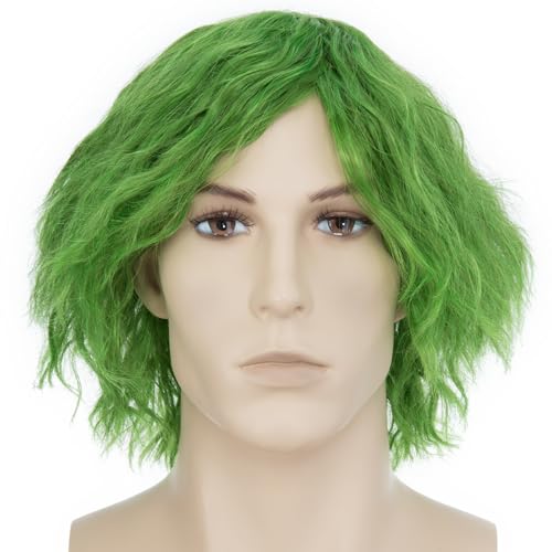 BUYOGET Herren-Perücke, smaragdgrün, synthetisch, 12,7 cm, für Kostümpartys, Cosplay, Rollenspiele BUYOGET Herren-Perücke, smaragdgrün, synthetisch, 12,7 cm, für Kostümpartys, Cosplay, Rollenspiele von BUYOGET