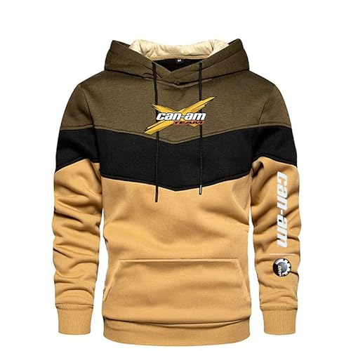 BUYONE Pullover Hoodies Für Herren – CAN-AM Bedrucktes Sweatshirt Unisex Splicing Hoody Langarm Pull Over Hooded Sweater Tops – Teen Gift-B||M von BUYONE