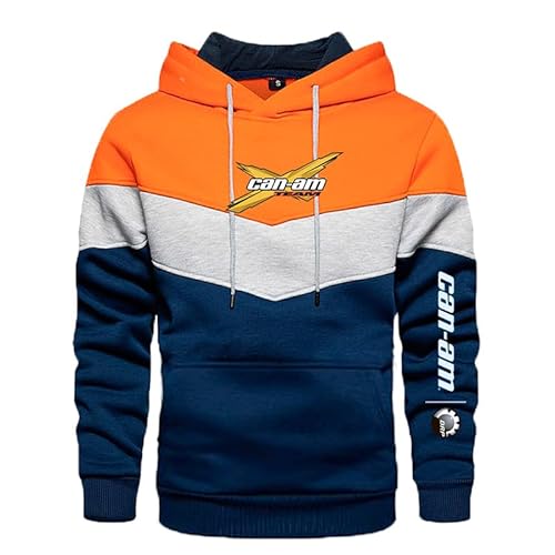 BUYONE Pullover Hoodies Für Herren – CAN-AM Bedrucktes Sweatshirt Unisex Splicing Hoody Langarm Pull Over Hooded Sweater Tops – Teen Gift-C||2XL von BUYONE