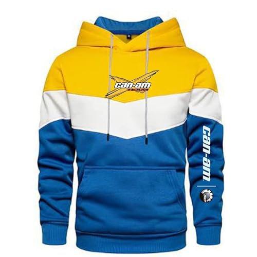 BUYONE Pullover Hoodies Für Herren – CAN-AM Bedrucktes Sweatshirt Unisex Splicing Hoody Langarm Pull Over Hooded Sweater Tops – Teen Gift-D||XL von BUYONE