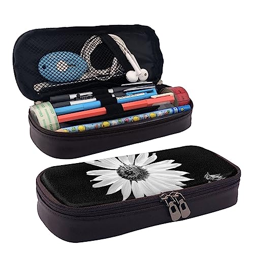 BUYQKANXX Federmäppchen aus PU-Leder mit Sonnenblumen-Druck, kompakt und vielseitig, Schreibwaren-Organizer, niedliches Federmäppchen, Bleistift-Organizer mit Reißverschluss, Schwarz , Einheitsgröße, BUYQKANXX Federmäppchen aus PU-Leder mit Sonnenblumen-Druck, kompakt und vielseitig, Schreibwaren-Organizer, niedliches Federmäppchen, Bleistift-Organizer mit Reißverschluss, Schwarz , Einheitsgröße, von BUYQKANXX