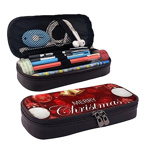 BUYQKANXX Federmäppchen aus PU-Leder mit goldenem Glockenmotiv – kompakt und vielseitig, Schreibwaren-Organizer, niedliches Federmäppchen, Bleistift-Organizer mit Reißverschluss, Schwarz , BUYQKANXX Federmäppchen aus PU-Leder mit goldenem Glockenmotiv – kompakt und vielseitig, Schreibwaren-Organizer, niedliches Federmäppchen, Bleistift-Organizer mit Reißverschluss, Schwarz , von BUYQKANXX