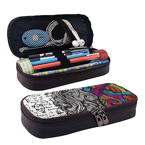 BUYQKANXX Federmäppchen aus PU-Leder mit linkem und rechtem Gehirndruck, kompakt und vielseitig, Schreibwaren-Organizer, niedliches Federmäppchen, Bleistift-Organizer mit Reißverschluss, Schwarz , BUYQKANXX Federmäppchen aus PU-Leder mit linkem und rechtem Gehirndruck, kompakt und vielseitig, Schreibwaren-Organizer, niedliches Federmäppchen, Bleistift-Organizer mit Reißverschluss, Schwarz , von BUYQKANXX