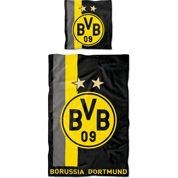 BVB-Bettwäsche mit Streifenmuster (135 x 200 cm) von BVB 09