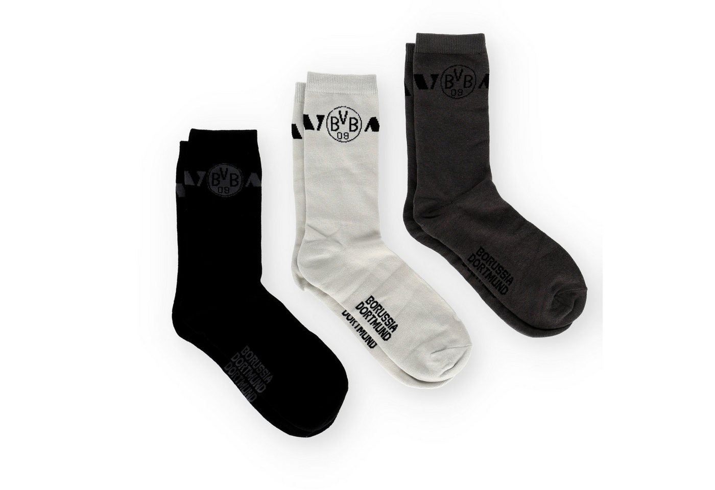 BVB Freizeitsocken BVB 3er Socken Geschenkset (3-Paar) von BVB