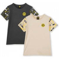 BVB T-Shirt 2er-Pack off-white / dunkelgrau von BVB Merchandising GmbH