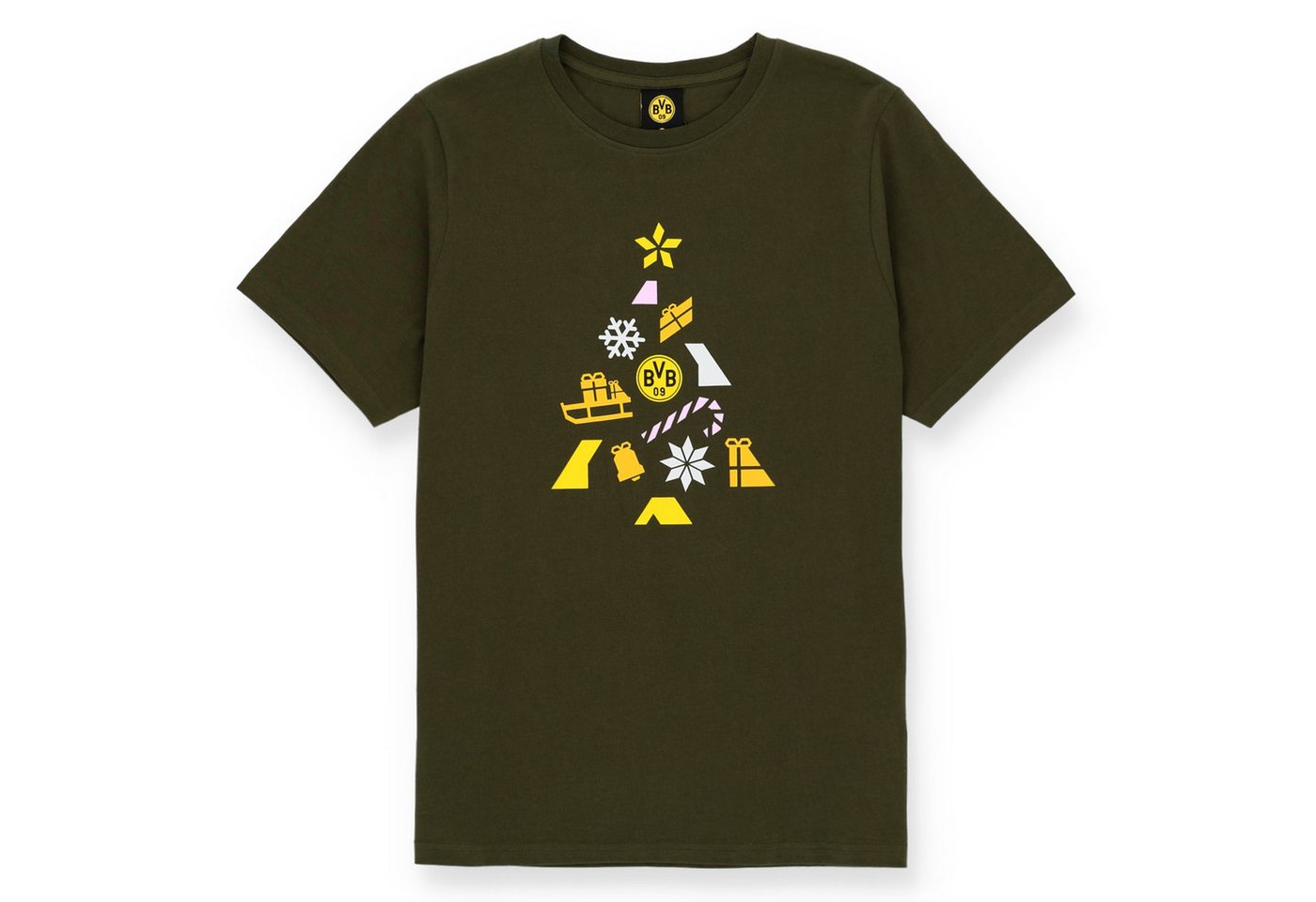 BVB T-Shirt BVB Winter Wonder T-Shirt olive (1-tlg) von BVB