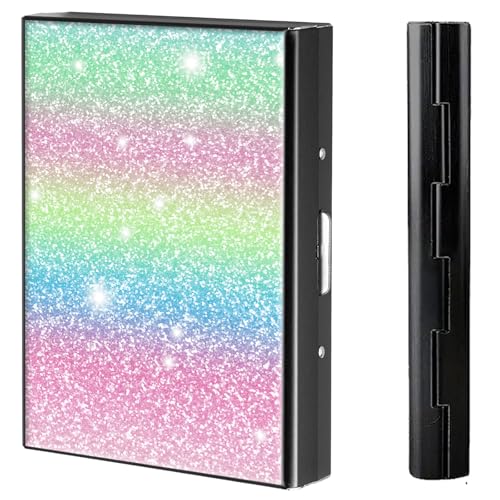 BVCLKJPOI Kreditkartenetui aus Metall, 6 Kartenfächer, RFID-blockierende Edelstahl-Geldbörse, schlanke Metall-Kreditkarten-Brieftasche, mit zuverlässigem Druckknopf, Metallgeldbörse für Damen und von BVCLKJPOI