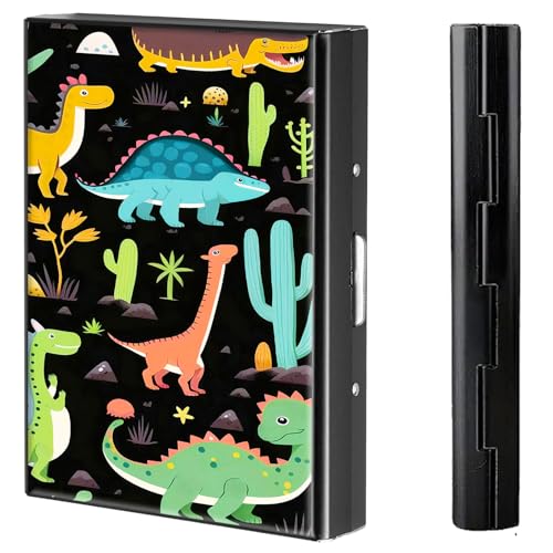 BVCLKJPOI Kreditkartenetui aus Metall, 6 Kartenfächer, RFID-blockierende Edelstahl-Geldbörse, schlanke Metall-Kreditkarten-Brieftasche, mit zuverlässigem Druckknopf, Metallgeldbörse für Damen und von BVCLKJPOI