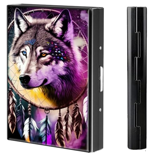 BVCLKJPOI Kreditkartenetui aus Metall, 6 Kartenfächer, RFID-blockierende Edelstahl-Geldbörse, schlanke Metall-Kreditkarten-Brieftasche, mit zuverlässigem Druckknopf, Metallgeldbörse für Damen und von BVCLKJPOI