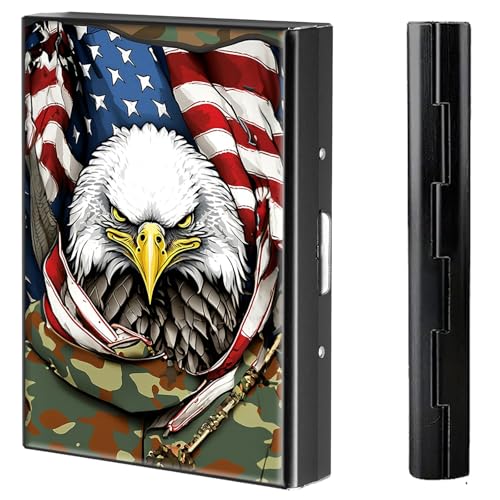 BVCLKJPOI Kreditkartenetui aus Metall, 6 Kartenfächer, RFID-blockierende Edelstahl-Geldbörse, schlanke Metall-Kreditkarten-Brieftasche, mit zuverlässigem Druckknopf, Metallgeldbörse für Damen und von BVCLKJPOI