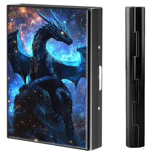 BVCLKJPOI Kreditkartenetui aus Metall, 6 Kartenfächer, RFID-blockierende Edelstahl-Geldbörse, schlanke Metall-Kreditkarten-Brieftasche, mit zuverlässigem Druckknopf, Metallgeldbörse für Damen und von BVCLKJPOI