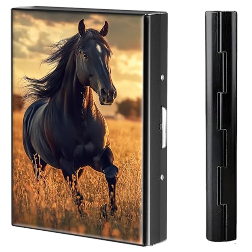 BVCLKJPOI Kreditkartenetui aus Metall, 6 Kartenfächer, RFID-blockierende Edelstahl-Geldbörse, schlanke Metall-Kreditkarten-Brieftasche, mit zuverlässigem Druckknopf, Metallgeldbörse für Damen und von BVCLKJPOI