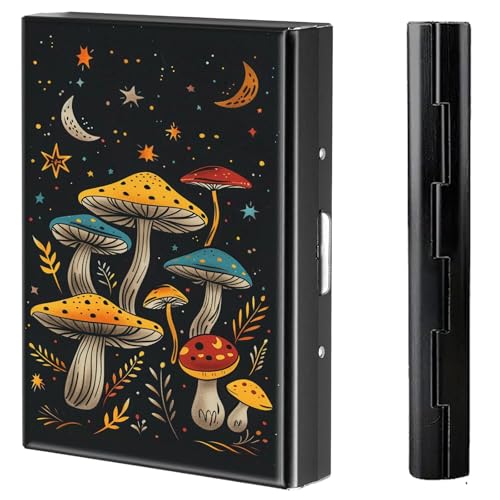 BVCLKJPOI Kreditkartenetui aus Metall, 6 Kartenfächer, RFID-blockierende Edelstahl-Geldbörse, schlanke Metall-Kreditkarten-Brieftasche, mit zuverlässigem Druckknopf, Metallgeldbörse für Damen und von BVCLKJPOI