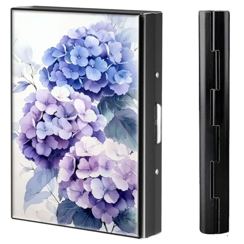 BVCLKJPOI Kreditkartenetui aus Metall, 6 Kartenfächer, RFID-blockierende Edelstahl-Geldbörse, schlanke Metall-Kreditkarten-Brieftasche, mit zuverlässigem Druckknopf, Metallgeldbörse für Damen und von BVCLKJPOI