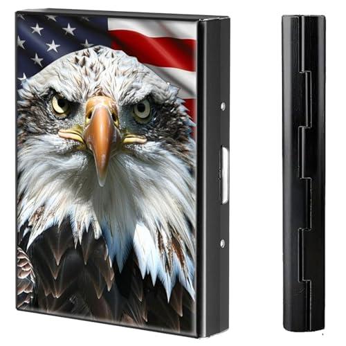 BVCLKJPOI Kreditkartenetui aus Metall, 6 Kartenfächer, RFID-blockierende Edelstahl-Geldbörse, schlanke Metall-Kreditkarten-Brieftasche, mit zuverlässigem Druckknopf, Metallgeldbörse für Damen und von BVCLKJPOI