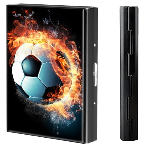 BVCLKJPOI Kreditkartenetui aus Metall, 6 Kartenfächer, RFID-blockierende Edelstahl-Geldbörse, schlanke Metall-Kreditkarten-Brieftasche, mit zuverlässigem Druckknopf, Metallgeldbörse für Damen und von BVCLKJPOI