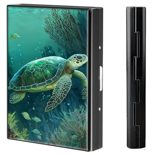 BVCLKJPOI Kreditkartenetui aus Metall, 6 Kartenfächer, RFID-blockierende Edelstahl-Geldbörse, schlanke Metall-Kreditkarten-Brieftasche, mit zuverlässigem Druckknopf, Metallgeldbörse für Damen und von BVCLKJPOI