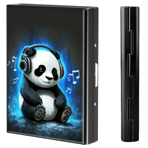 BVCLKJPOI Kreditkartenetui aus Metall, 6 Kartenfächer, RFID-blockierende Edelstahl-Geldbörse, schlanke Metall-Kreditkarten-Brieftasche, mit zuverlässigem Druckknopf, Metallgeldbörse für Damen und von BVCLKJPOI