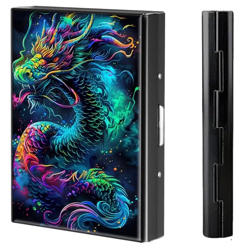 BVCLKJPOI Kreditkartenetui aus Metall, 6 Kartenfächer, RFID-blockierende Edelstahl-Geldbörse, schlanke Metall-Kreditkarten-Brieftasche, mit zuverlässigem Druckknopf, Metallgeldbörse für Damen und von BVCLKJPOI