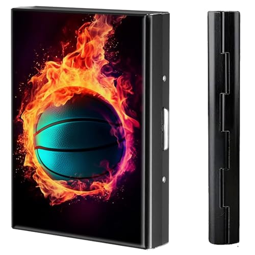 BVCLKJPOI Kreditkartenetui aus Metall, 6 Kartenfächer, RFID-blockierende Edelstahl-Geldbörse, schlanke Metall-Kreditkarten-Brieftasche, mit zuverlässigem Druckknopf, Metallgeldbörse für Damen und von BVCLKJPOI