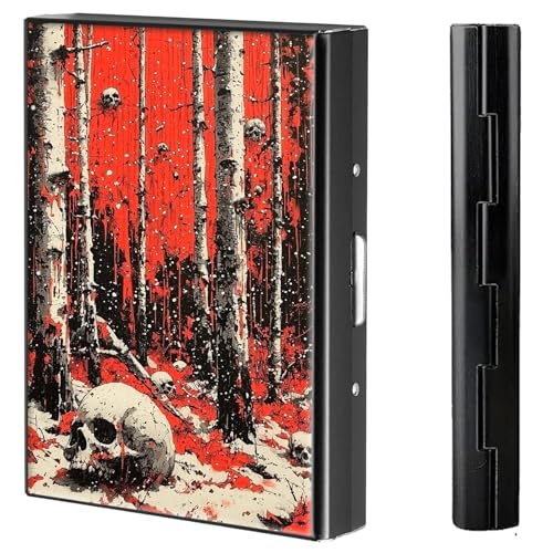 BVCLKJPOI Kreditkartenetui aus Metall, 6 Kartenfächer, RFID-blockierende Edelstahl-Geldbörse, schlanke Metall-Kreditkarten-Brieftasche, mit zuverlässigem Druckknopf, Metallgeldbörse für Damen und von BVCLKJPOI