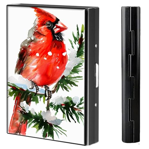 BVCLKJPOI Kreditkartenetui aus Metall, 6 Kartenfächer, RFID-blockierende Edelstahl-Geldbörse, schlanke Metall-Kreditkarten-Brieftasche, mit zuverlässigem Druckknopf, Metallgeldbörse für Damen und von BVCLKJPOI