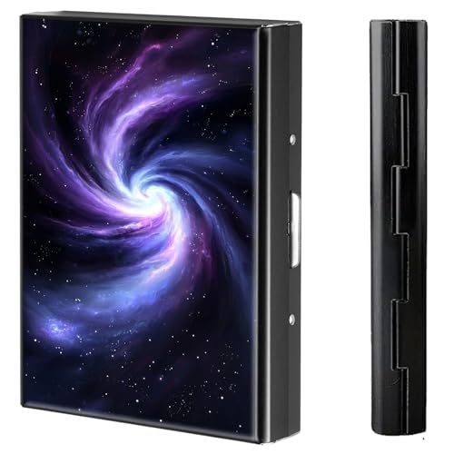 BVCLKJPOI Kreditkartenetui aus Metall, 6 Kartenfächer, RFID-blockierende Edelstahl-Geldbörse, schlanke Metall-Kreditkarten-Brieftasche, mit zuverlässigem Druckknopf, Metallgeldbörse für Damen und von BVCLKJPOI